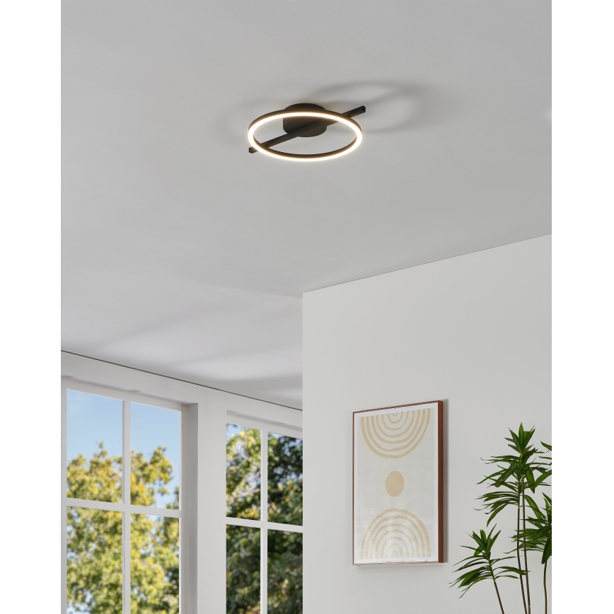 Eglo - LED loftlampe m. RGBW-farver dæmpbar LED/17W/230V 2700-6500K sort + fjernbetjening
