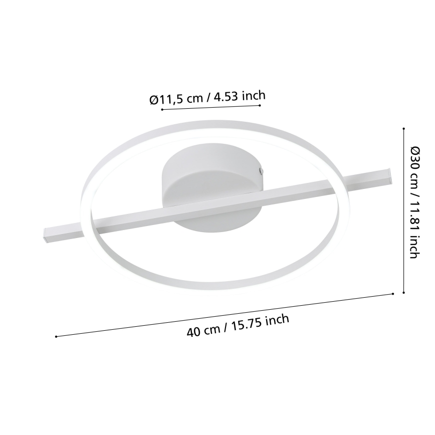 Eglo - LED loftlampe m. RGBW-farver dæmpbar LED/17W/230V 2700-6500K hvid + fjernbetjening