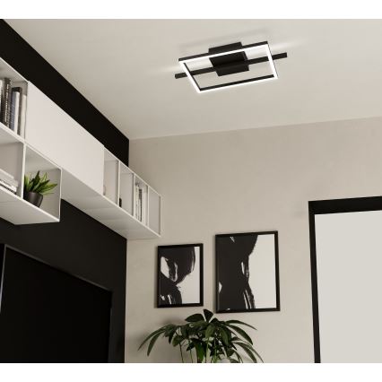 Eglo - LED loftlampe m. RGBW-farver dæmpbar LED/17W/230V 2700-6500K sort + fjernbetjening