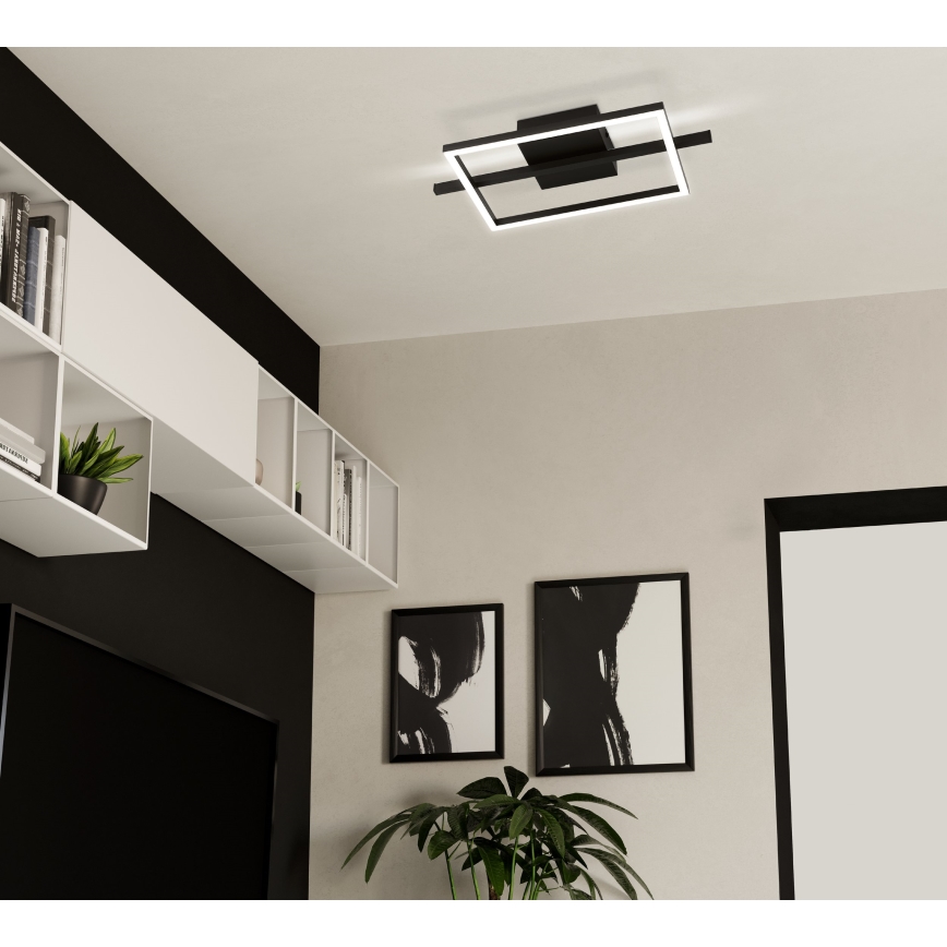 Eglo - LED loftlampe m. RGBW-farver dæmpbar LED/17W/230V 2700-6500K sort + fjernbetjening
