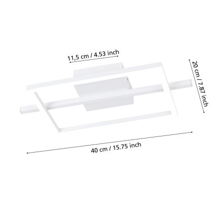 Eglo - LED loftlampe m. RGBW-farver dæmpbar LED/17W/230V 2700-6500K hvid + fjernbetjening