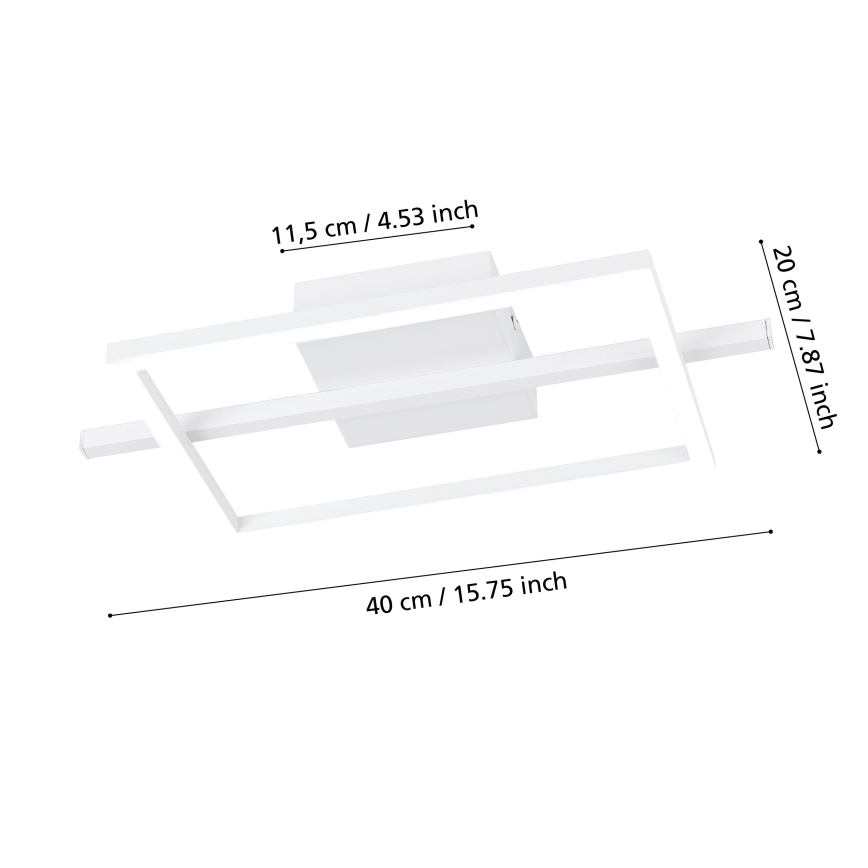 Eglo - LED loftlampe m. RGBW-farver dæmpbar LED/17W/230V 2700-6500K hvid + fjernbetjening