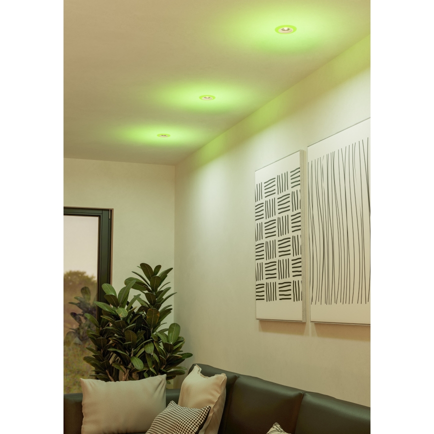 Eglo - 3x LED indbygningslampe til badeværelse m. RGBW-farver dæmpbar 3xLED/3,8W/230V 2700-6500K IP44 + fjernbetjening