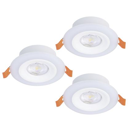 Eglo - Sæt med 3xLED RGBW, dæmpbare indbygningsspots til badeværelset LED/3,8W/230V 2700-6500K IP44 + fjernbetjening