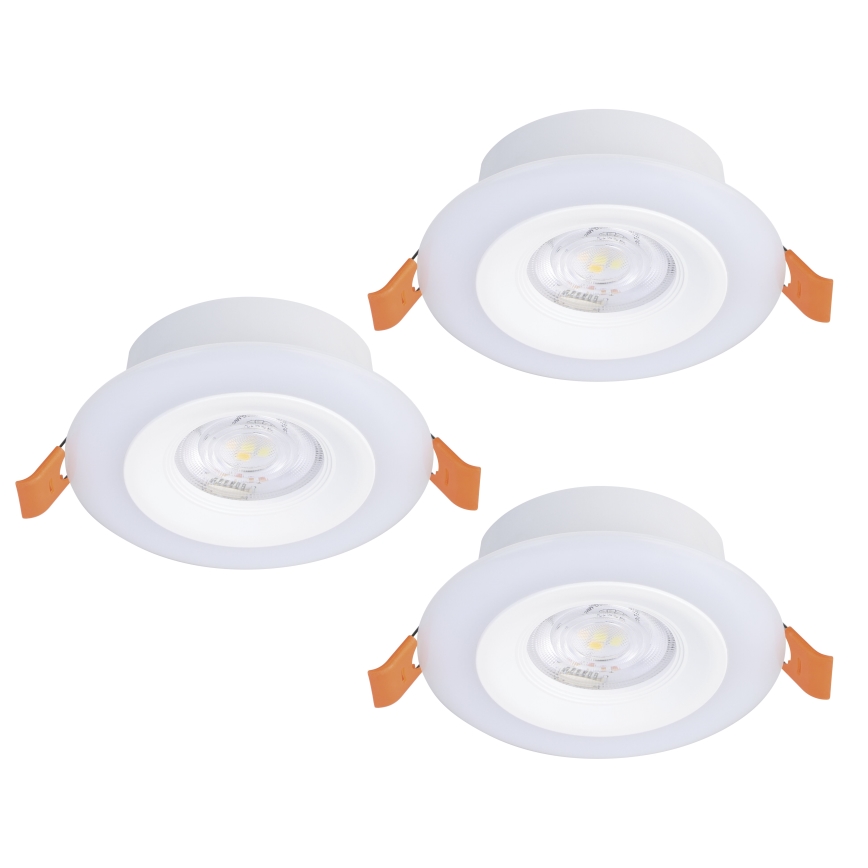 Eglo - Sæt med 3xLED RGBW, dæmpbare indbygningsspots til badeværelset LED/3,8W/230V 2700-6500K IP44 + fjernbetjening