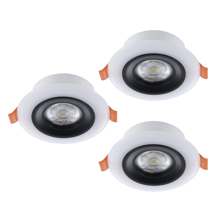 Eglo - 3x LED indbygningslampe til badeværelse m. RGBW-farver dæmpbar 3xLED/3,8W/230V 2700-6500K IP44 + fjernbetjening