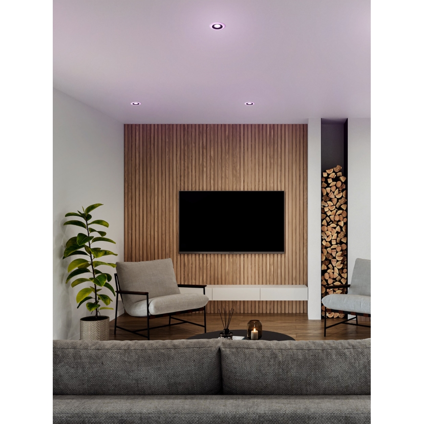 Eglo - Sæt 3x dæmpbare LED RGBW indbygningsspots til badeværelse LED/3,8W/230V 2700-6500K IP44 + fjernbetjening