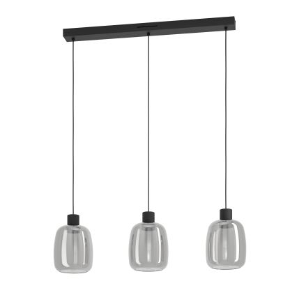 Eglo - LED m. RGBW-farver Pendel dæmpbar 3xLED/3,7W/230V 2700-6500K grå