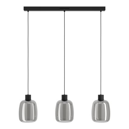 Eglo - LED m. RGBW-farver Pendel dæmpbar 3xLED/3,7W/230V 2700-6500K grå