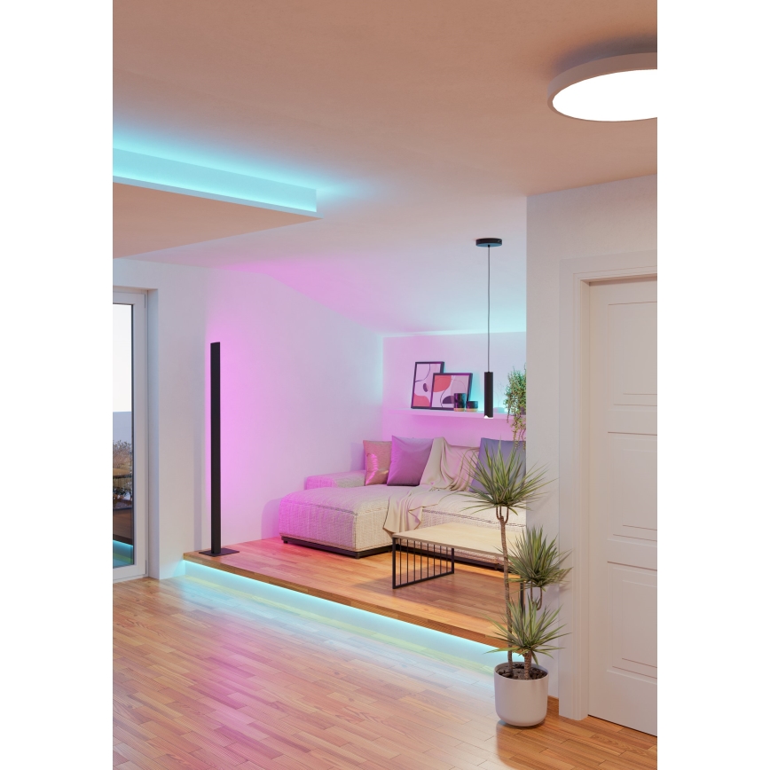 Eglo - LED pendel m. RGBW-farver dæmpbar LED/3,7W/230V 2700-6500K sort