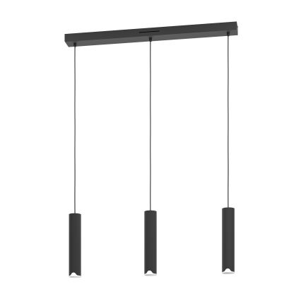 Eglo - LED pendel m. RGBW-farver dæmpbar 3xLED/3,7W/230V 2700-6500K sort
