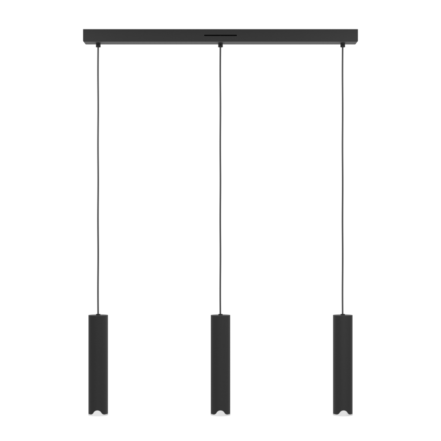 Eglo - LED pendel m. RGBW-farver dæmpbar 3xLED/3,7W/230V 2700-6500K sort