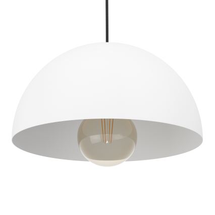 Eglo - Pendel 1xE27/40W/230V diameter 30 cm hvid
