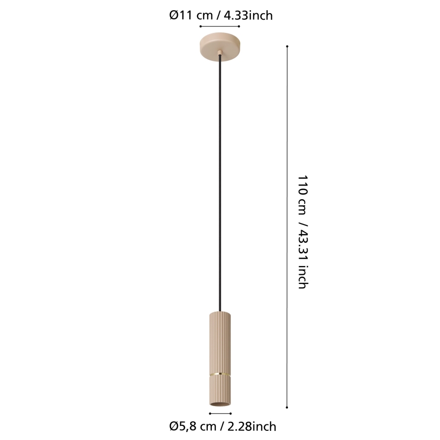 Eglo - LED pendel 1xGU10/5W/230V 3000K beige