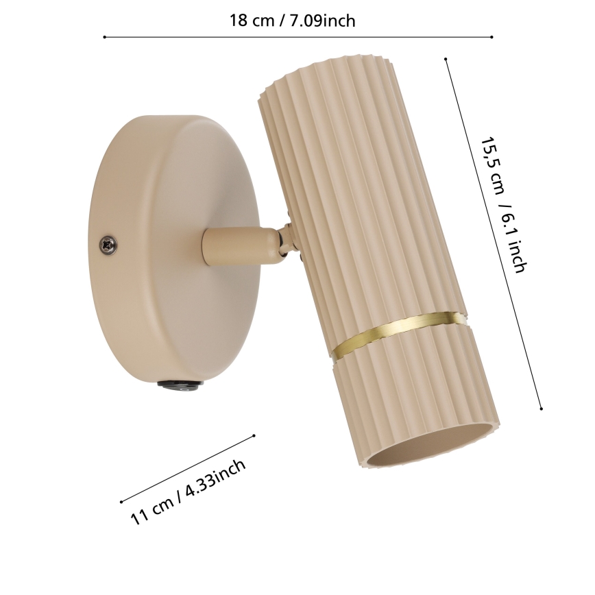 Eglo - LED væglampe 1xGU10/5W/230V 3000K beige