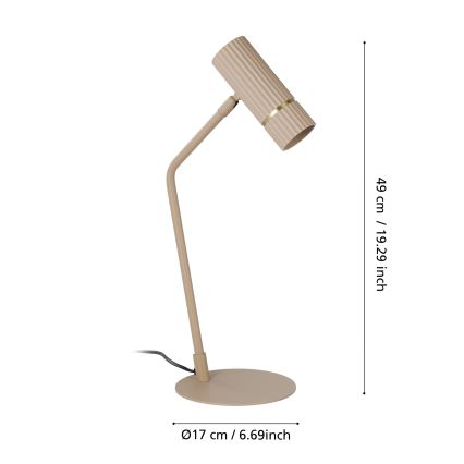 Eglo - LED bordlampe 1xGU10/5W/230V 3000K beige