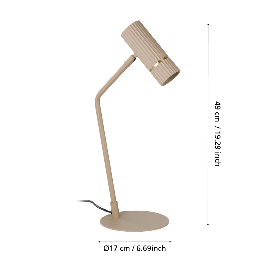 Eglo - LED bordlampe 1xGU10/5W/230V 3000K beige