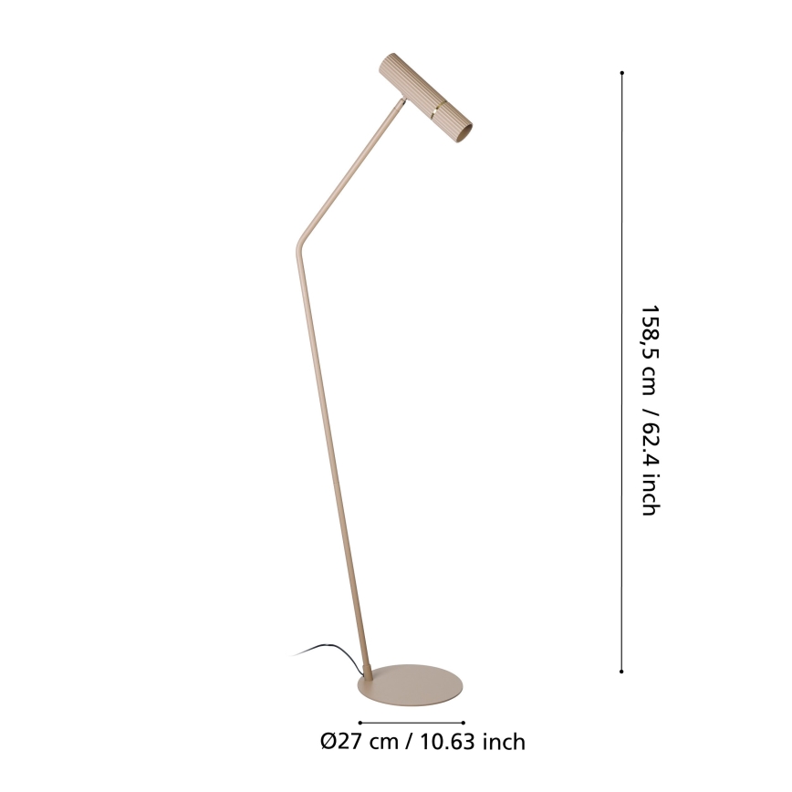 Eglo - LED gulvlampe 1xGU10/5W/230V 3000K beige