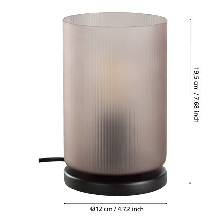 Eglo - Bordlampe 1xE27/40W/230V grå