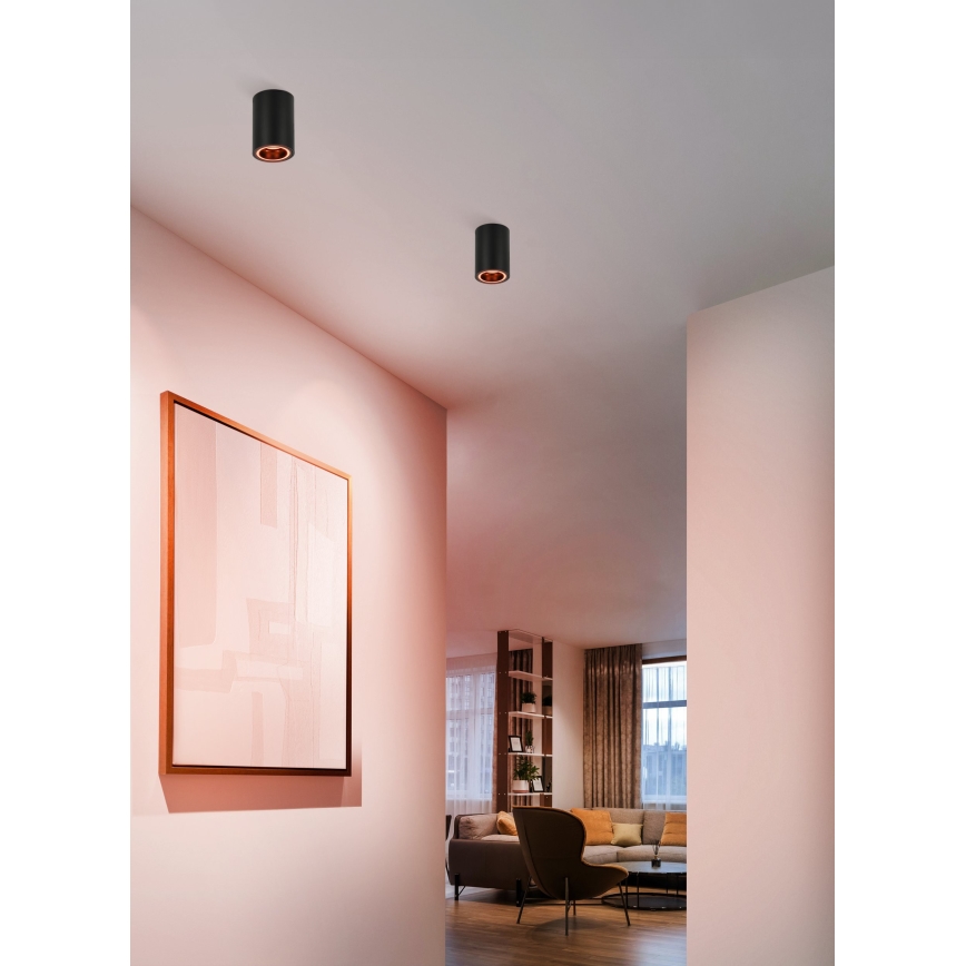 Eglo - LED spotlampe m. RGBW-farver dæmpbar LED/4,9W/230V 2700-6500K sort