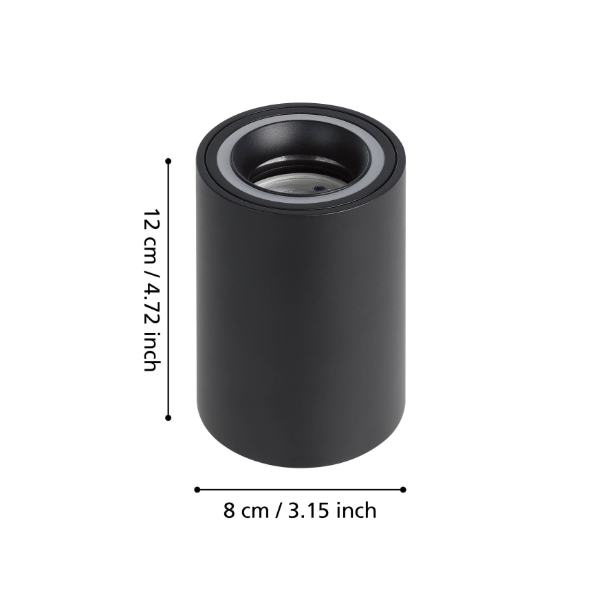 Eglo - LED spotlampe m. RGBW-farver dæmpbar LED/4,9W/230V 2700-6500K sort