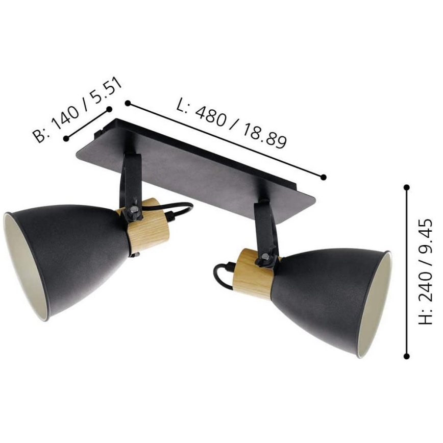 Eglo - Spotlampe 2xE27/40W/230V