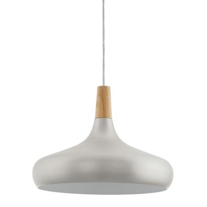 Eglo - Pendel 1xE27/40W/230V diameter 40 cm sølvfarvet - FSC-certificeret