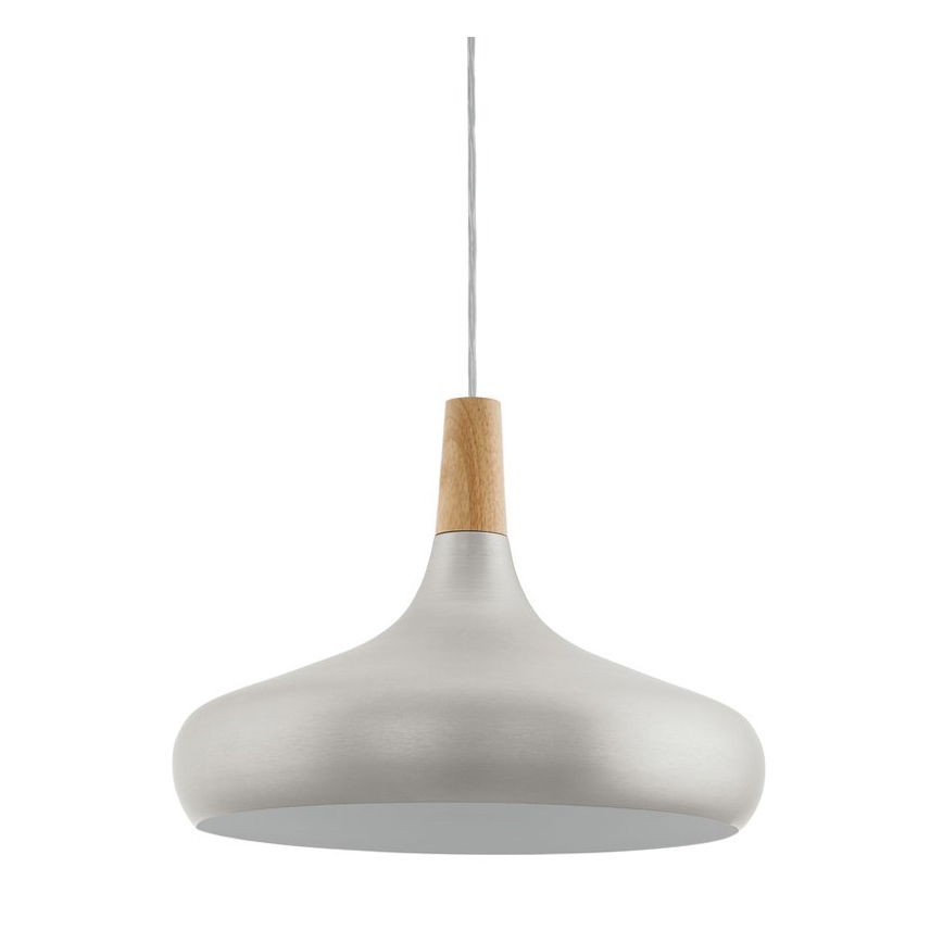 Eglo - Pendel 1xE27/40W/230V diameter 40 cm sølvfarvet - FSC-certificeret