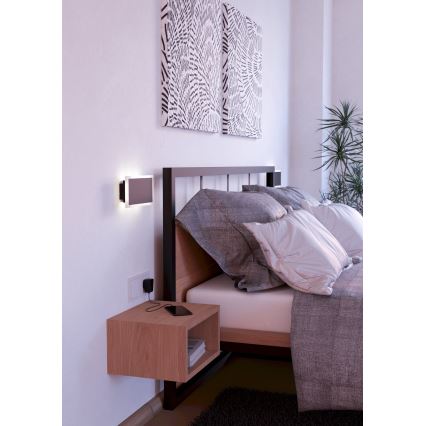 Eglo - LED væglampe LED/12W/230V 3000K 12x23 cm sort
