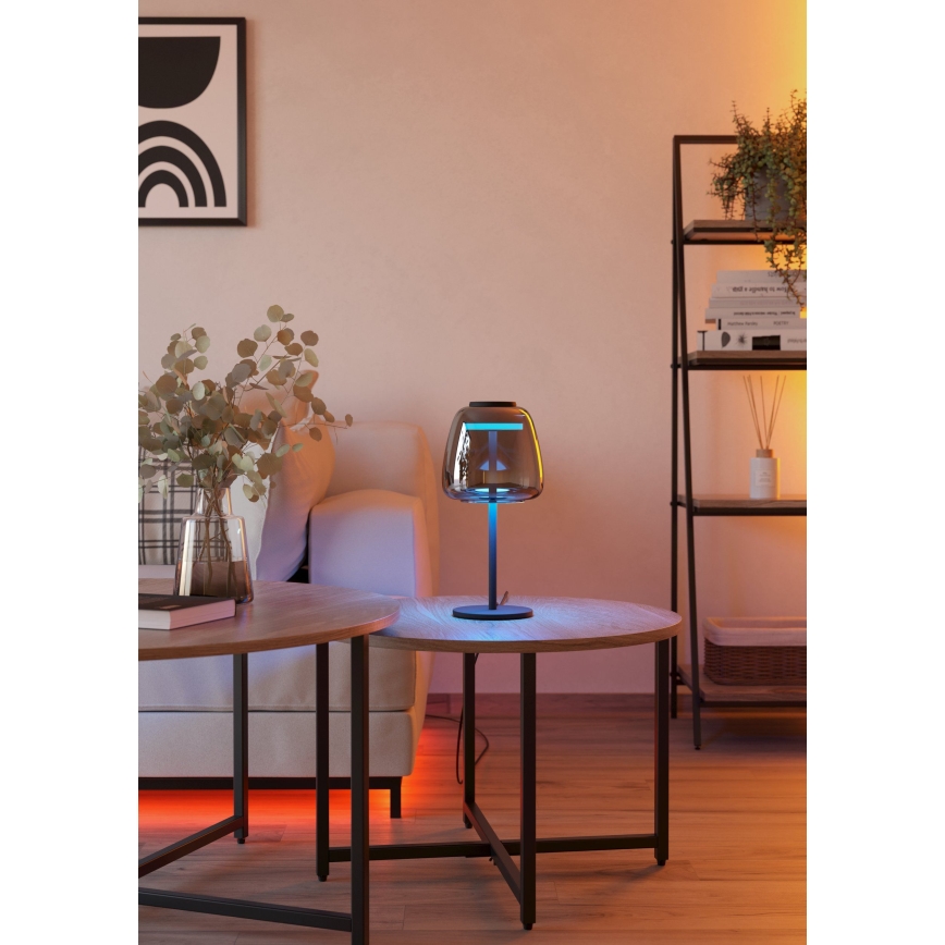 Eglo - LED RGBW Dæmpbar bordlampe LED/7,7W/230V 2700-6500K røgfarvet