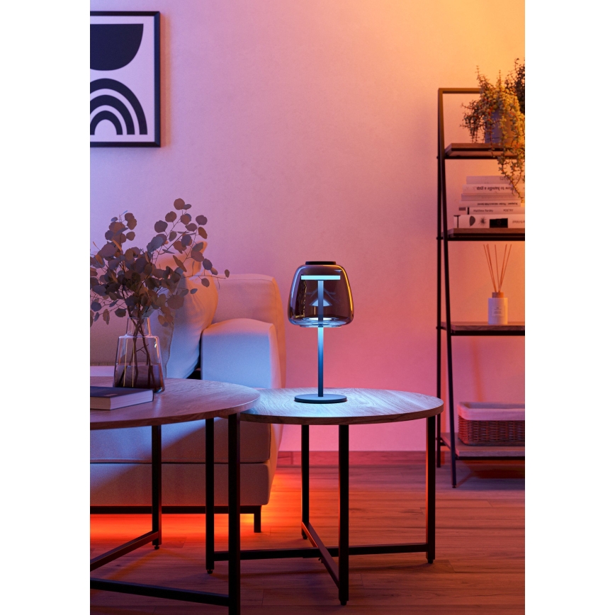 Eglo - LED RGBW Dæmpbar bordlampe LED/7,7W/230V 2700-6500K røgfarvet