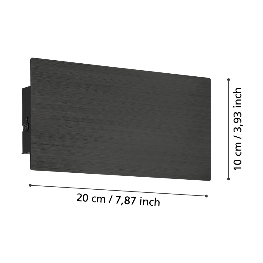 Eglo - LED væglampe LED/6W/230V 3000K sort
