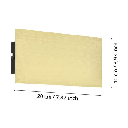 Eglo - LED væglampe LED/6W/230V 3000K guldfarvet