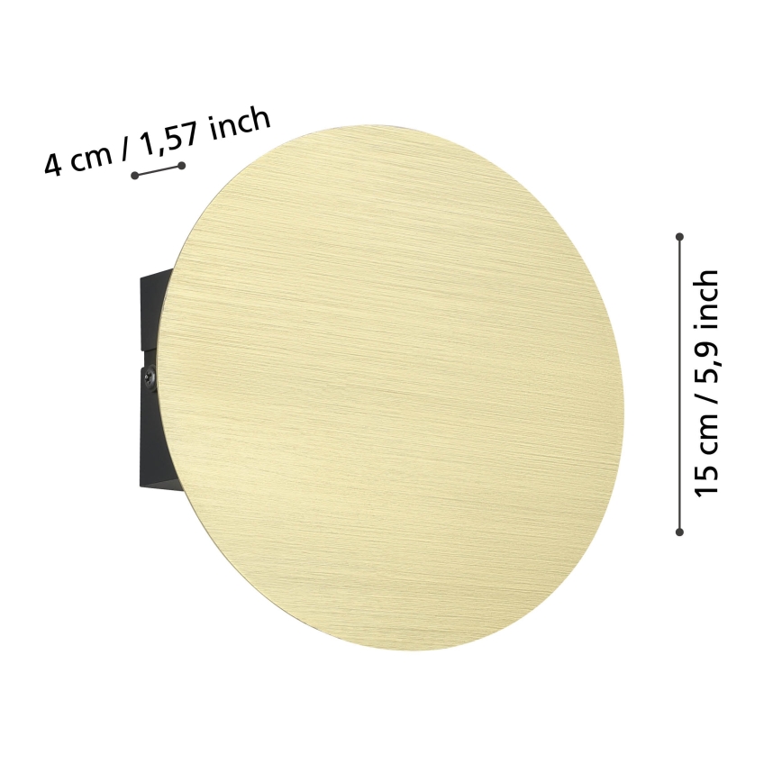 Eglo - LED væglampe LED/4W/230V 3000K guldfarvet