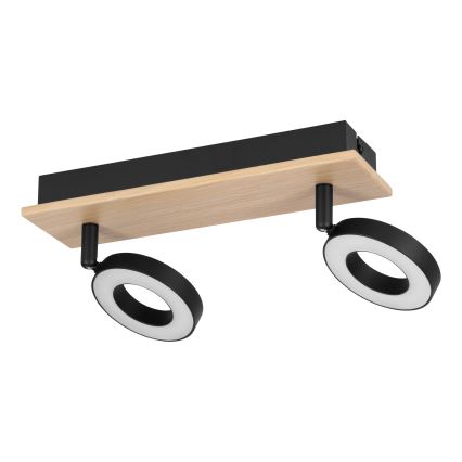 Eglo - LED-spot 2xLED/4,2W/230V sort/brun