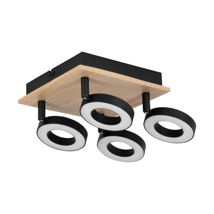 Eglo - LED-spotlampe 4xLED/4,2W/230V sort/brun