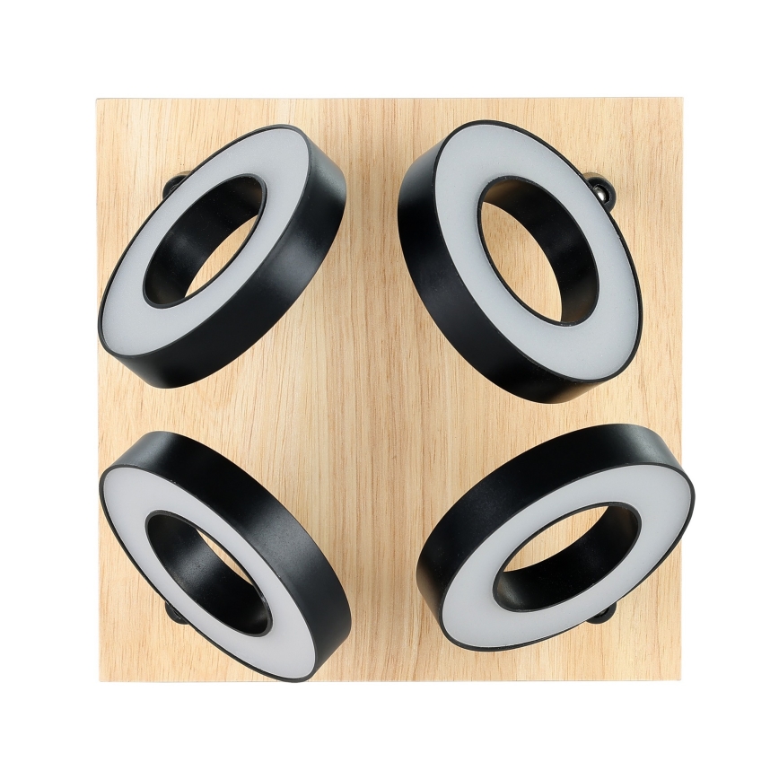 Eglo - LED-spotlampe 4xLED/4,2W/230V sort/brun