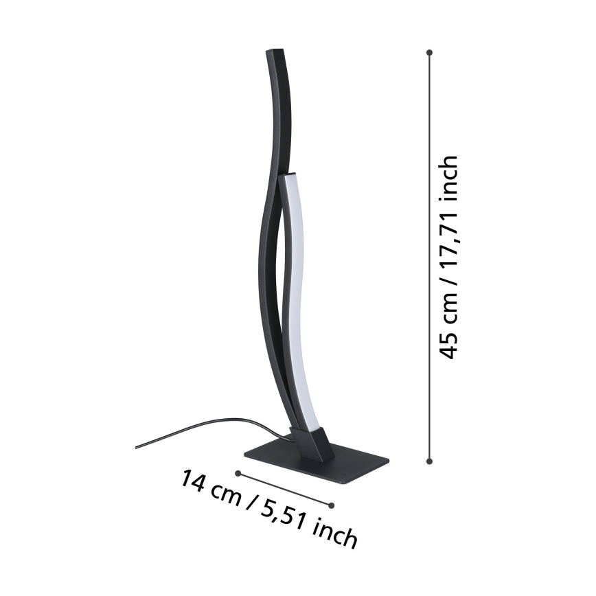 Eglo - LED bordlampe LED/12W/230V 4000K sort
