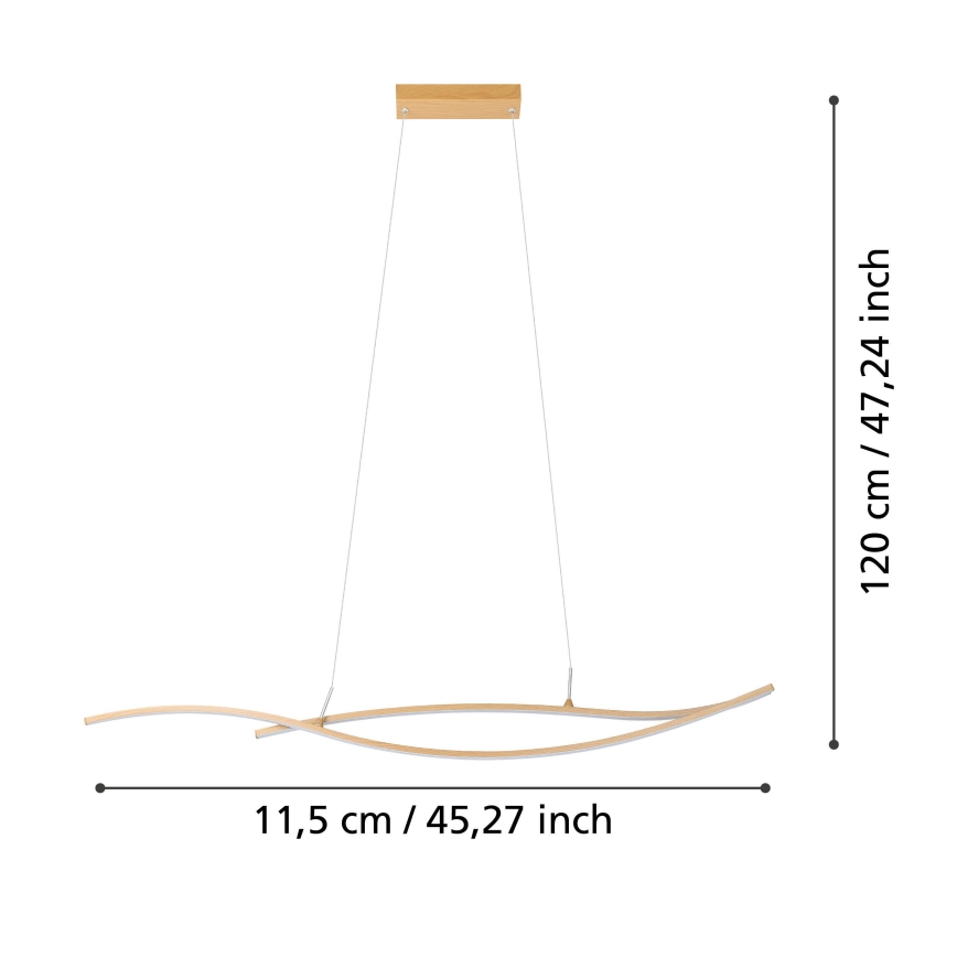 Eglo - LED pendel LED/20W/230V 4000K beige