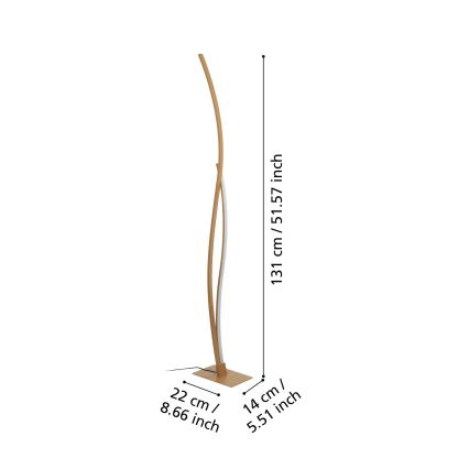 Eglo - LED gulvlampe LED/20W/230V 4000K beige