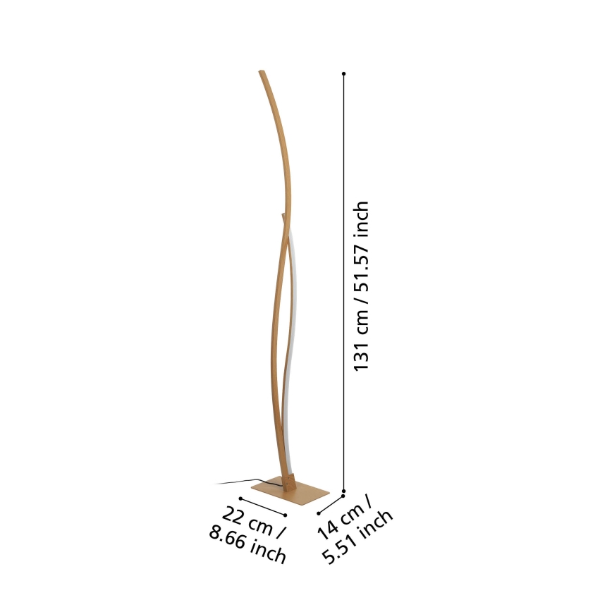 Eglo - LED gulvlampe LED/20W/230V 4000K beige