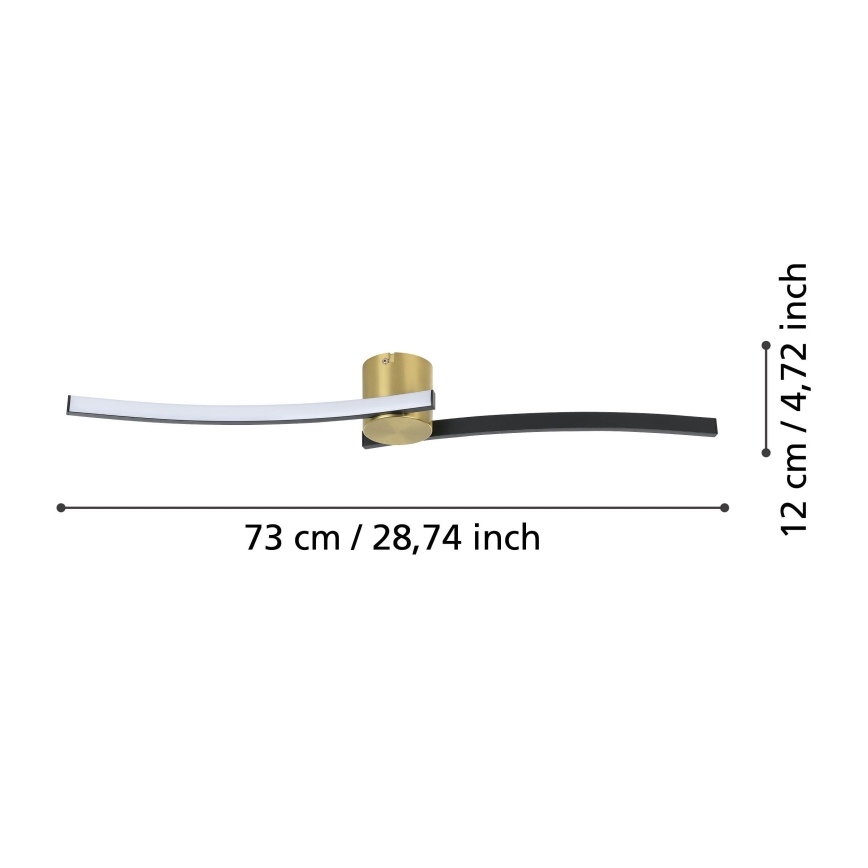 Eglo - LED loftlampe LED/12W/230V 4000K sort