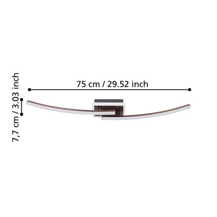 Eglo - LED loftlampe LED/12W/230V 4000K kobber