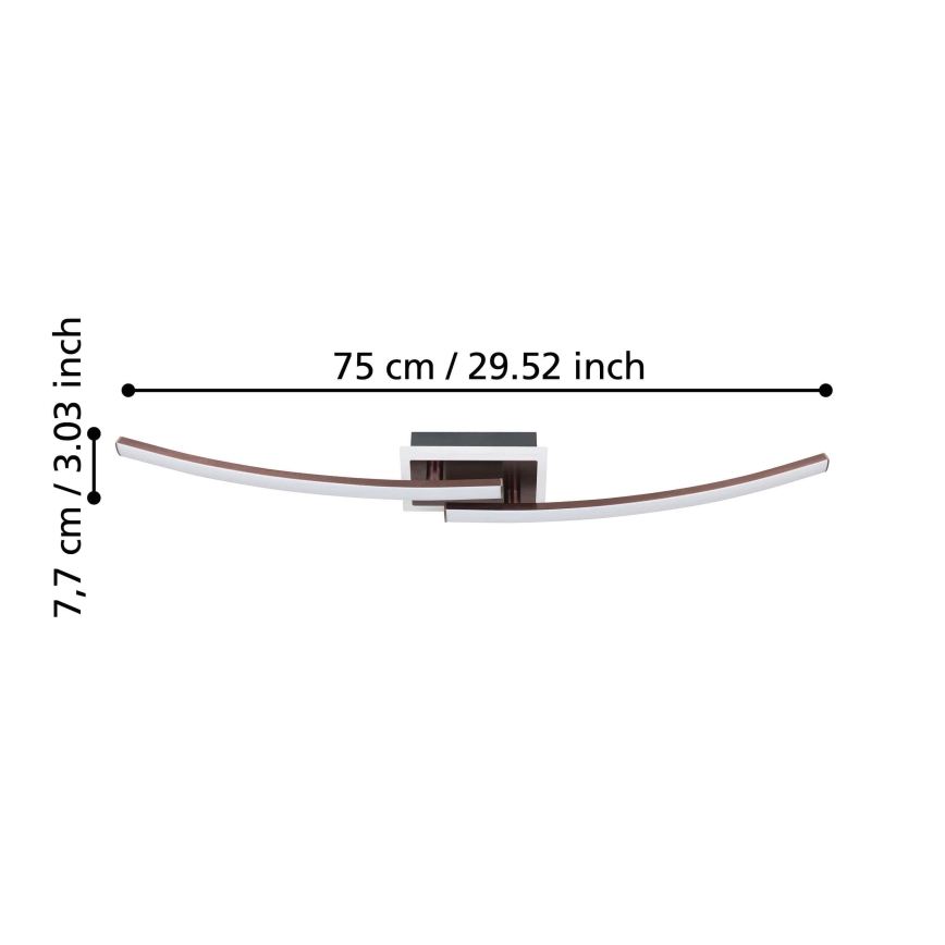 Eglo - LED loftlampe LED/12W/230V 4000K kobber
