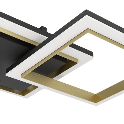 Eglo - LED loftlampe dæmpbar LED/20W/230V 4000K sort/guldfarvet
