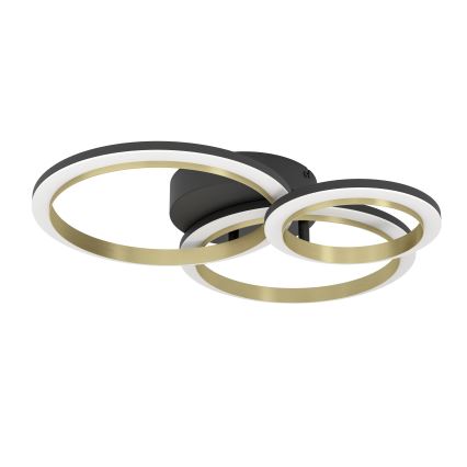 Eglo - LED loftlampe dæmpbar LED/20W/230V 4000K sort/guldfarvet