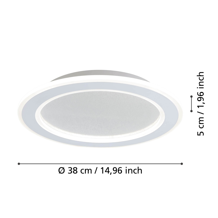 Eglo - LED loftlampe dæmpbar LED/20W/230V 2700-6500K hvid + fjernbetjening