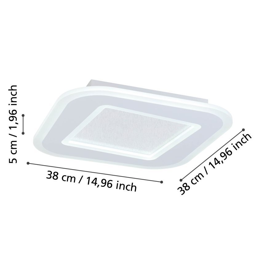 Eglo - LED loftlampe dæmpbar LED/20W/230V 2700-6500K hvid + fjernbetjening