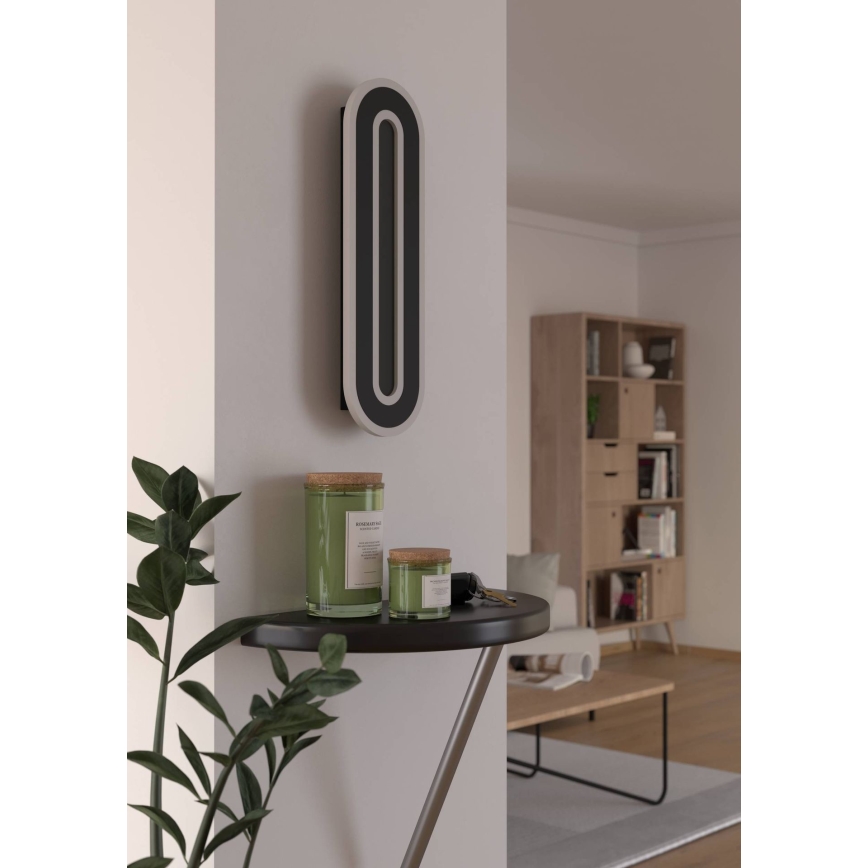Eglo - LED væglampe LED/12W/230V 4000K sort