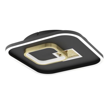 Eglo - LED loftlampe 1xLED/16,2W/230V + 1xLED/9,2W 38x38 cm sort/guldfarvet